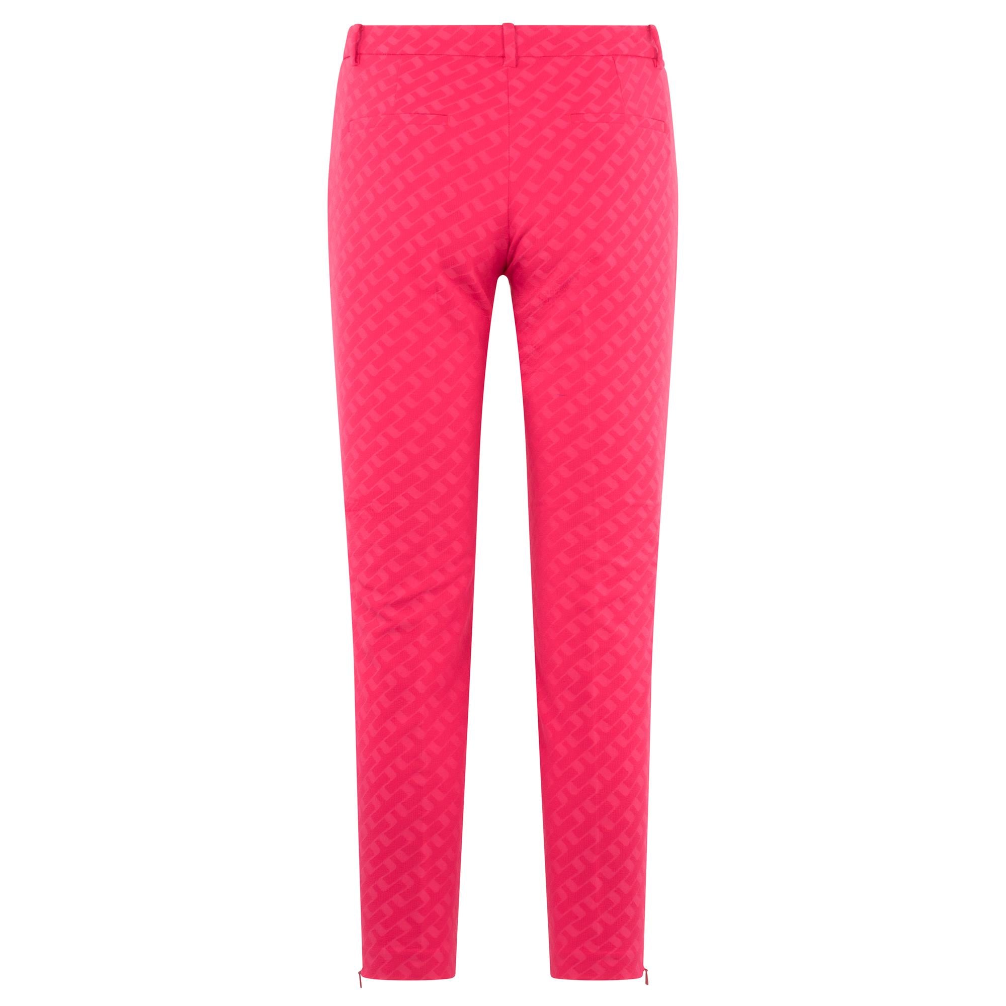 J Lindeberg Pia Bridge Ladies Golf Pant Tour Geo Jacquard Pink